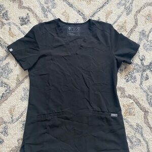 FIGS Black Scrub Top